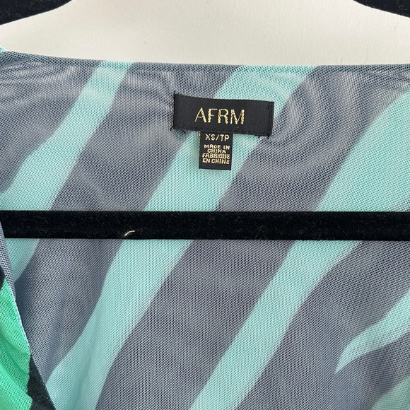 AFRM Green and Black Zebra Print Mini Dress - Picture 2 of 2